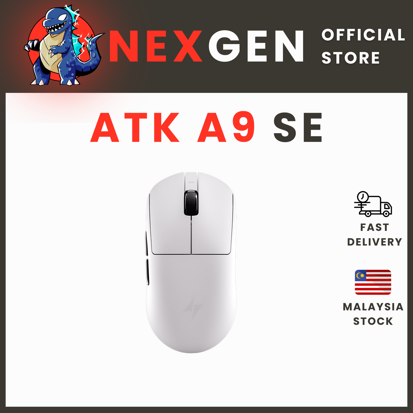 ATK Dragonfly A9 SE | 1000 Hz Gaming Mouse 53G PAW3311 500MAH | NexGen Lab