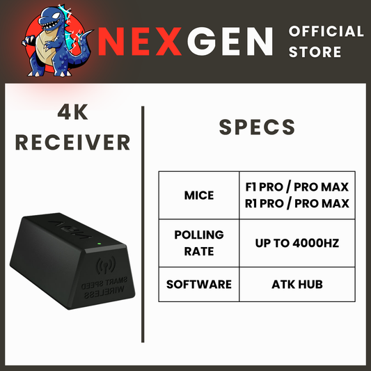 ATK VXE 4K Receiver | R1 F1 Pro Max Wireless 4000Hz Dongle | NexGen Lab