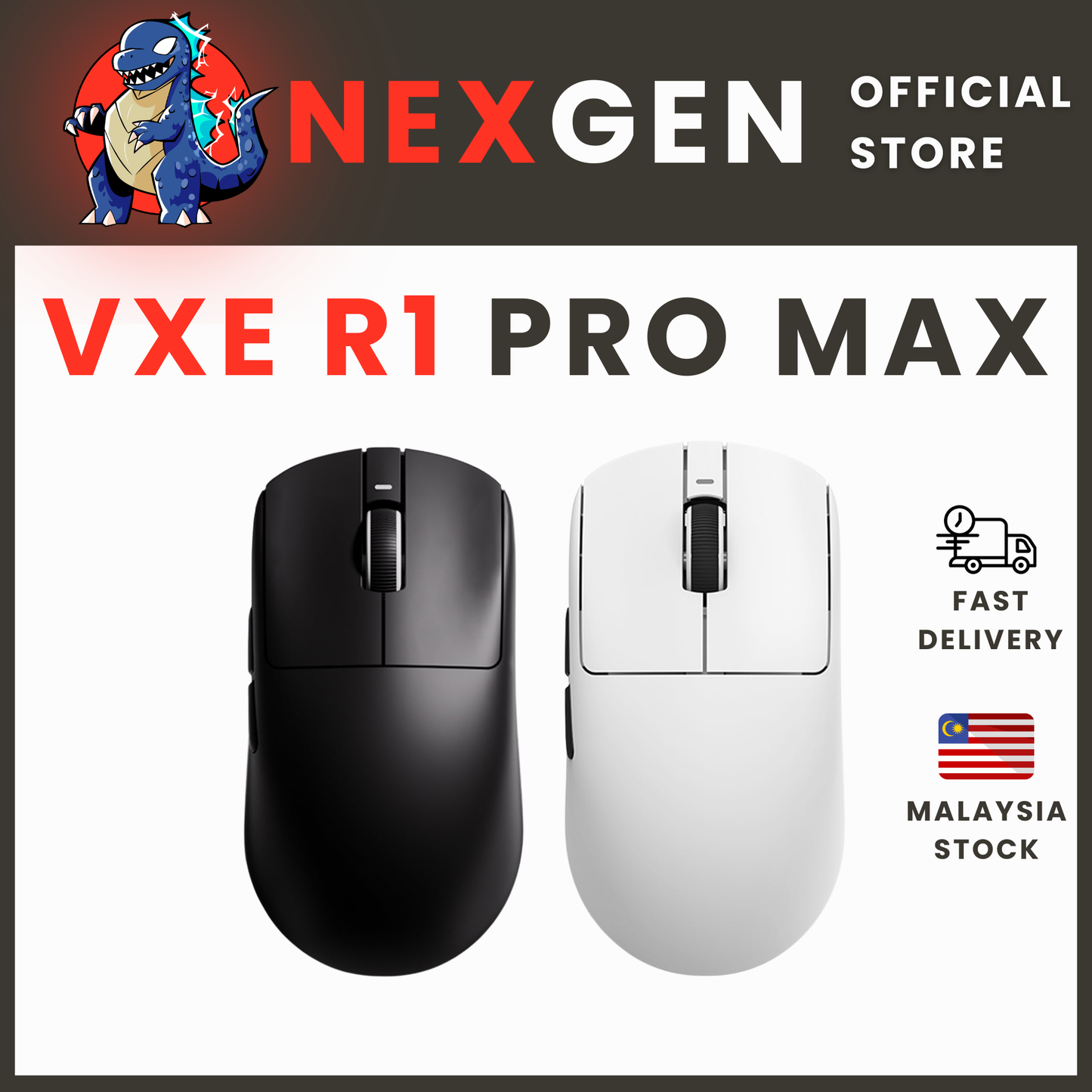 VXE Dragonfly R1 Pro Max | 4000 Hz Gaming Mouse 54G PAW3395 500MAH | NexGen Lab